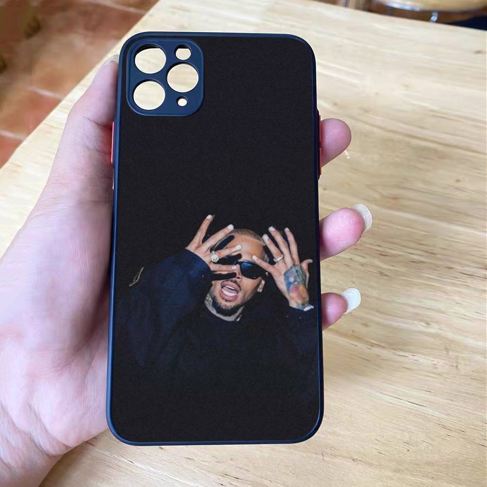 C-Chris Brown 11 Mattes Cover Handyhülle Für iPhone 16 15 14 11 12 13 Mini Pro Max X XR XS stoßfest