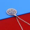 Fashion Women Jewelry 100%925 Sterling Silver Biscuit Shape  Pendant Necklace Kawaii Girl Choker Collar