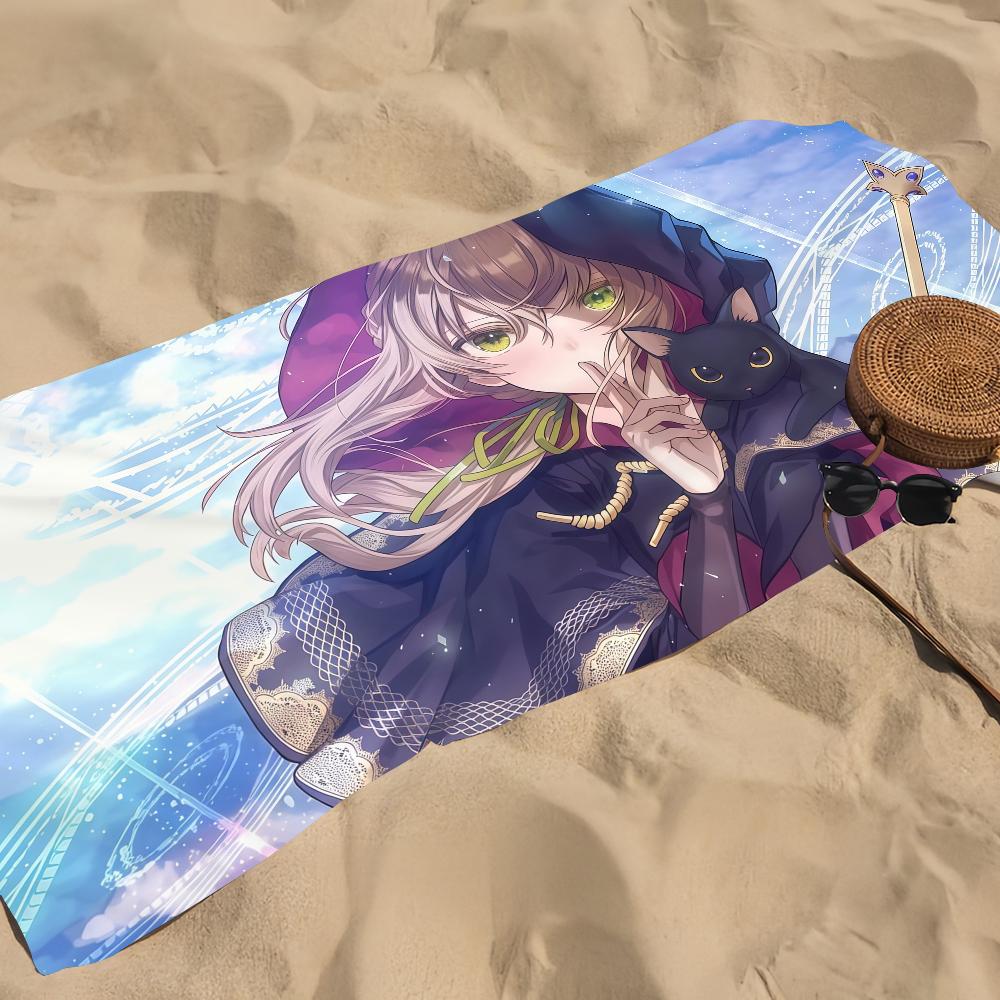 Anime S-ecrets of the Silent Witch Towel Beach Towel Oversized Quick Dry Towel Absorbent Soft Swim BeachTowels for Men Women