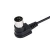 CERRXIAN 90 Elbow MIDI Cable, 5-Pin DIN Male to Monopris 6.35 mm (1/4 inch) TRS Stereo Audio Cable for MIDI Keyboards, Synthesizers, Organs, Electric