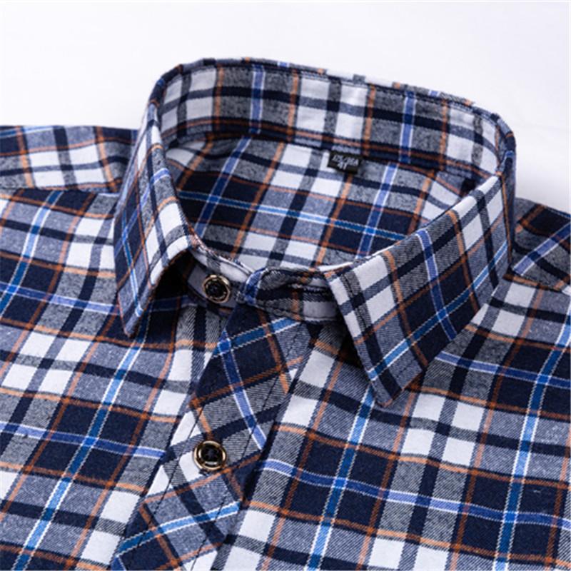 2026 New Men's Plaid Shirts Long Sleeve Checked Shirt Formal Fashion Thin Soft Classic Basic Casual Male Clothing 3XL 4XL
