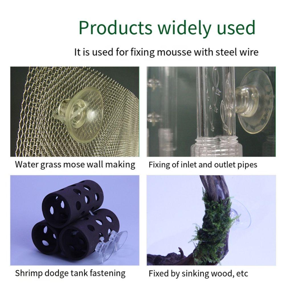 4/8/20Pcs Strong Suction Aquarium Suction Cups Set Suction Clip Cable Ties Kit Plants Binding