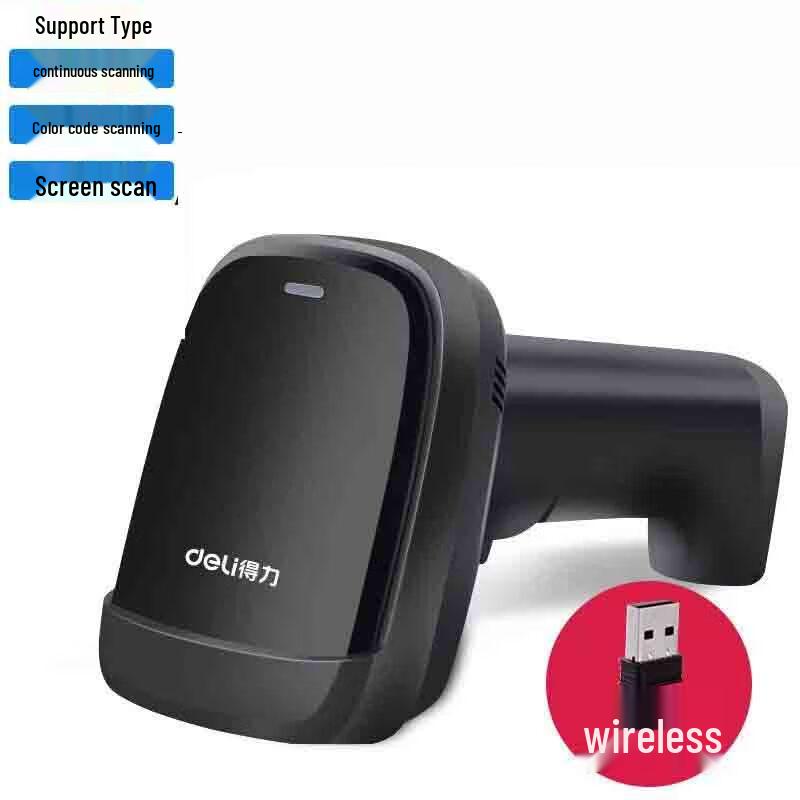 Deli Wireless 1D/2D Imaging Barcode Scanner