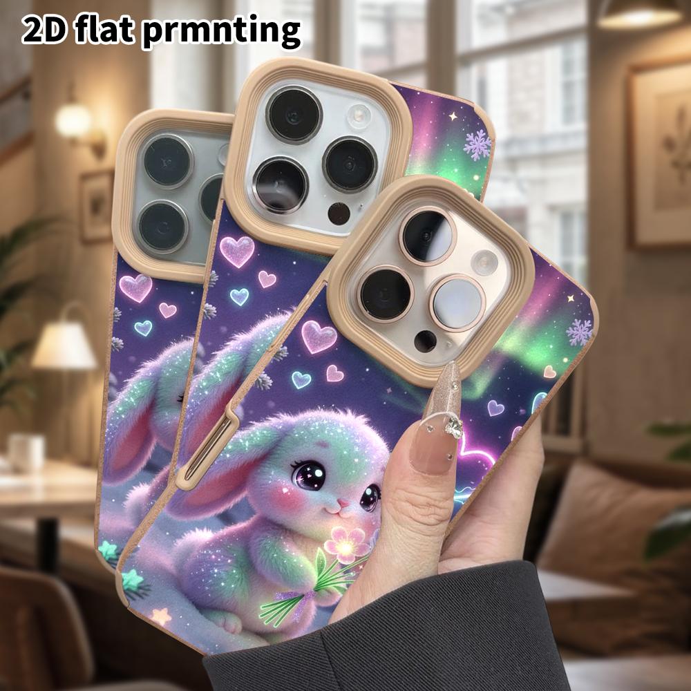 Phone Case: Lambskin 2D Flat Samsung Galaxy A34 A35 M05 M06 S20 S22 S21 FE Plus 5G Protective Case, Gradient Rabbit, Christmas and Halloween Gifts
