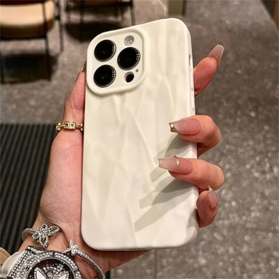 Mode Silikon Falten Falten Telefon Fall Für iPhone 14 13 12 11 15 Pro Max SE X XS XR 8 7 Plus weiche Candy Farbe Volle Abdeckung