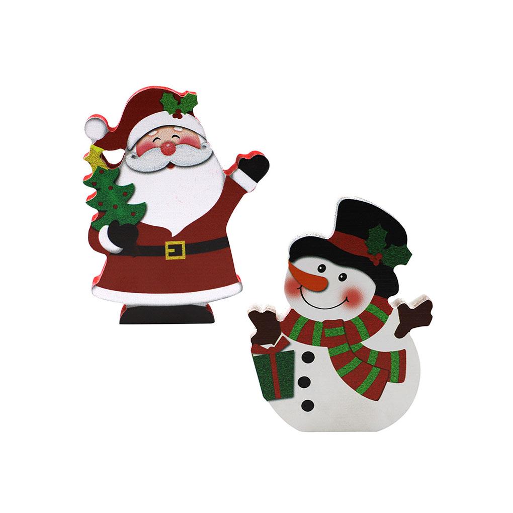 Wood Table Decor Christmas Sign Farmhouse Decorative Cartoon Snowman Card Making Plaque Art Decoration Office Outdoor