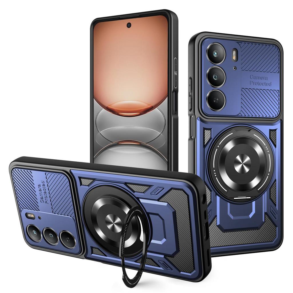 For Realme C75 Case Realme 14x Cover Realme P3X Cases C75x Magnetic Shockproof Ring Holder Case Magsafe Wireless Charge Cover