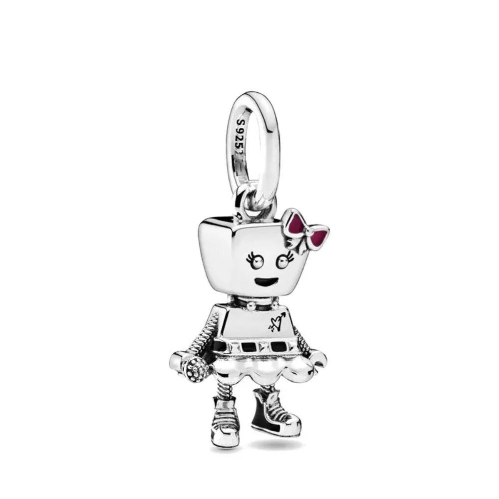 925 Silver Dog Cat Angel Bee Dance Shoe Bead Pendant For European Bracelet DIY Exquisite Jewelry Making