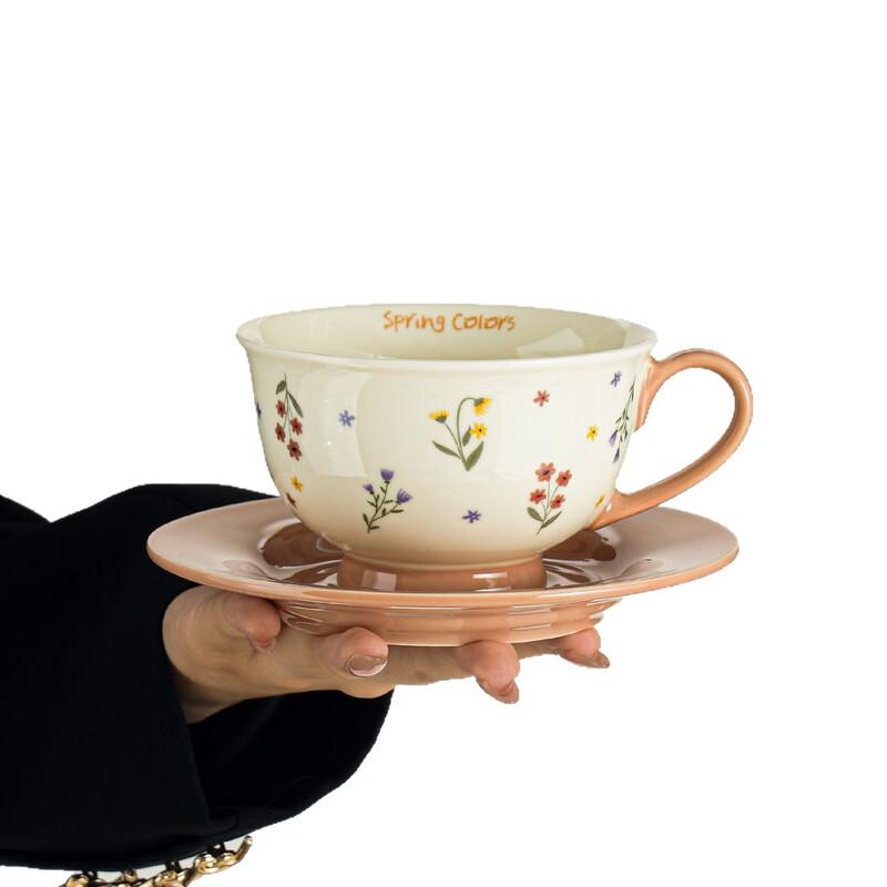OLOEY Floral Ceramic Cup and Saucer Gift Set