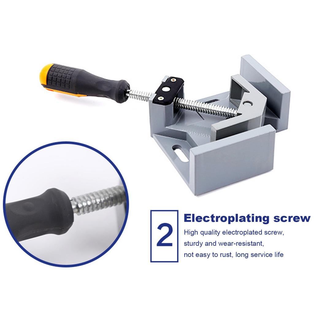 Right Angle 90 Degree Wood Clamps For Woodworking, With Adjustable Swing Jaw Aluminum Alloy Frame, For Welding, DIY