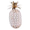 Nordic Crystal Pineapple Figurines Fruit Statue Sculpture Candelabra Base Candle Cover for Bookshelf