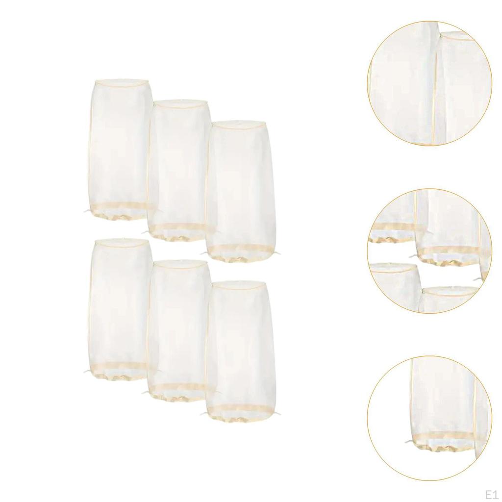 6 Pack Wig Cover Bags for Hair Extensions, Travel And Home Storage