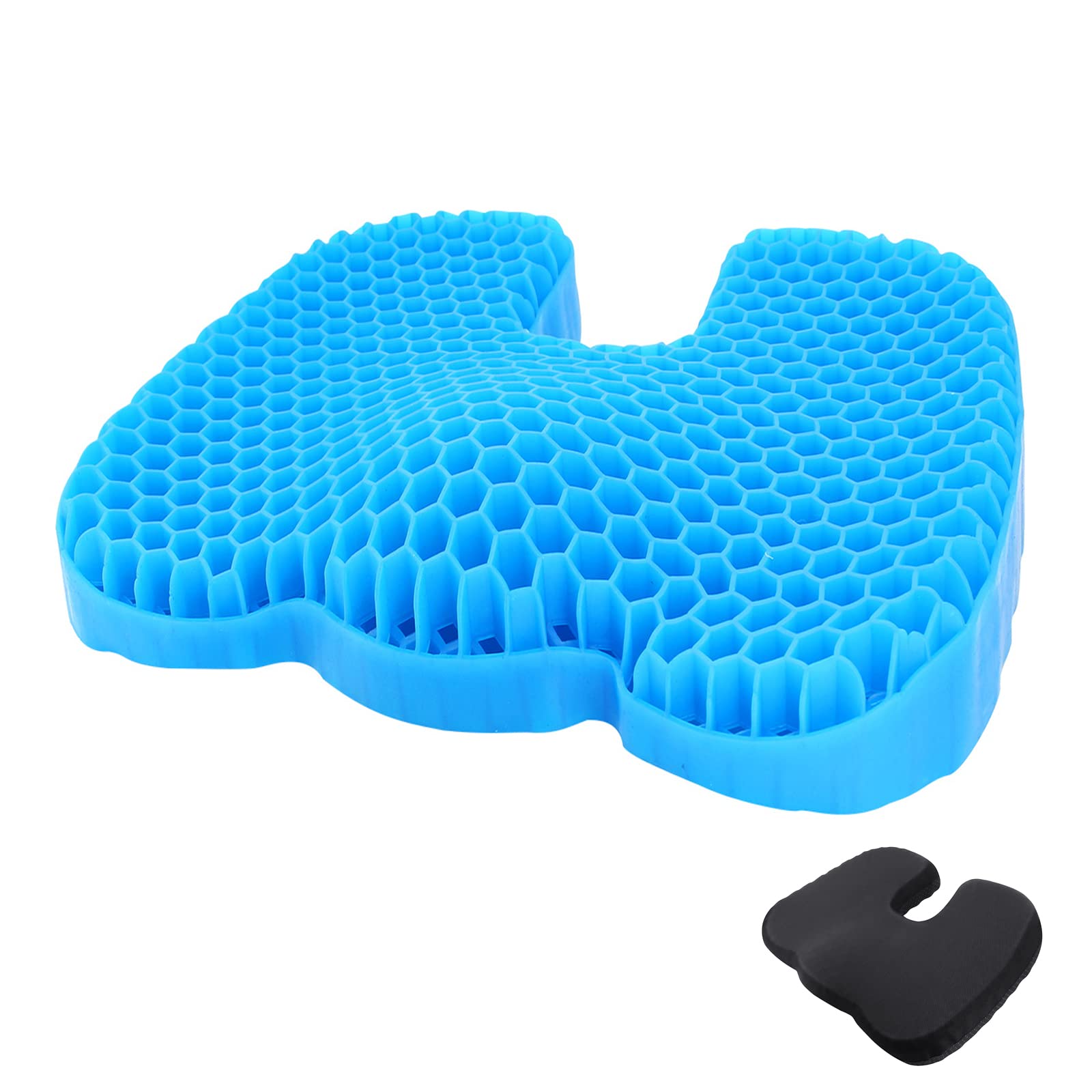 

Perphin Gel Seat Chair Posture Disperses Body Gel Suitable for Working from Cover 41 x 33 x 6 cm Cushion, U-Shaped, Cushion, Cushion, Adjustment, синий