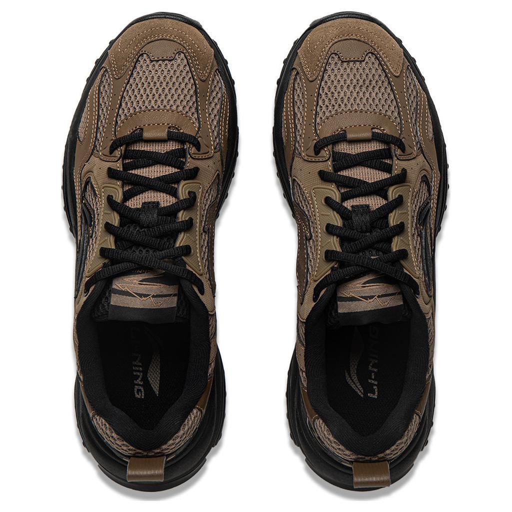 Li Ning Churui V2 Mode Klassisch Bequem Vielseitig Dicke Sohle Höhenerhöhend Rutschfest Abriebfest Atmungsaktiv Low-Top Freizeitschuhe AGCU375-1