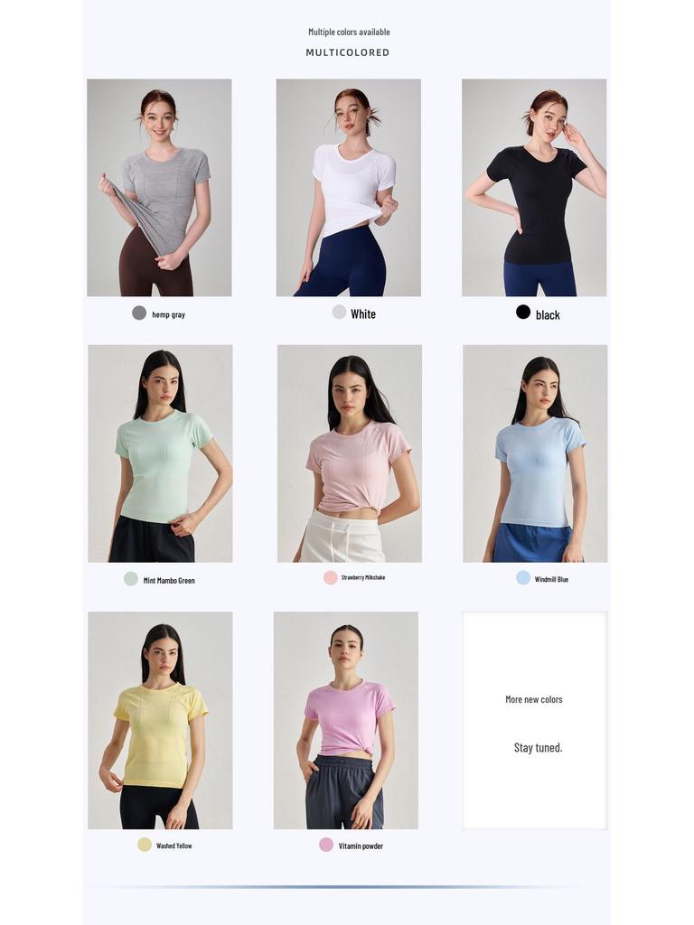 Women's European & American Seamless Quick Dry Running & Yoga Top