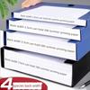 Box Blue Plastic Document Contract Folder Case Acceptance Box Accounting Voucher Storage Personnel 55mm Plastic 35mm Large Capacity Office Supplies