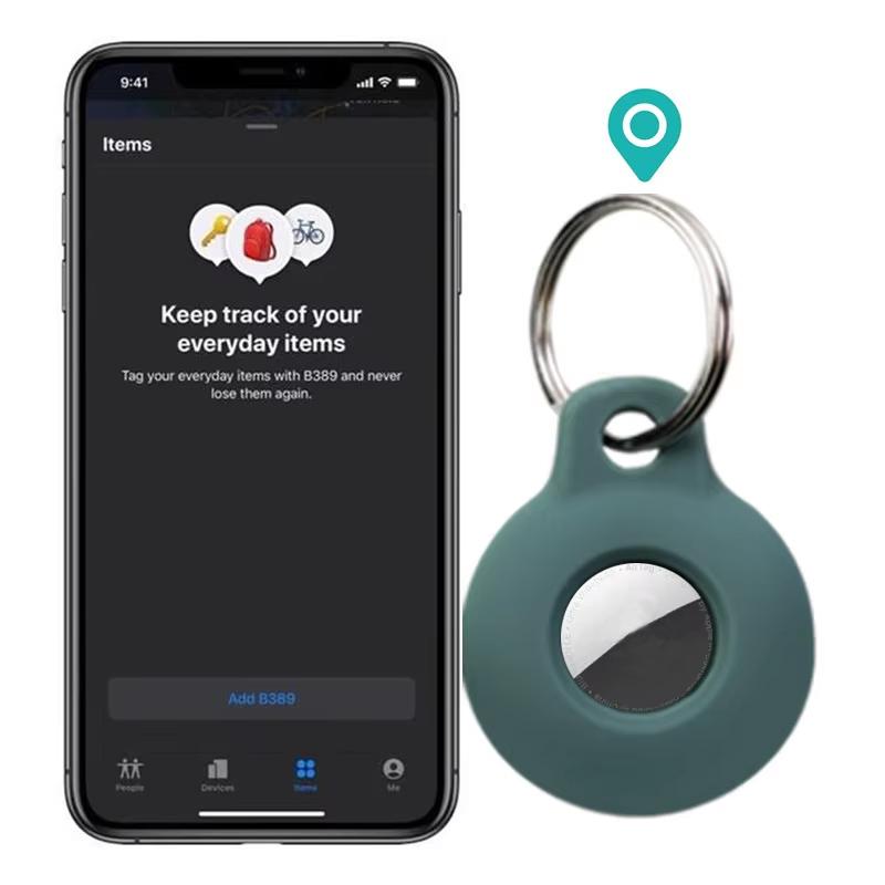 1PC Silicone For AirTags Tracker Locator Protective Case with Keychain Anti-lost Device Sleeve Smart Accesso ProtectsIm Pacting