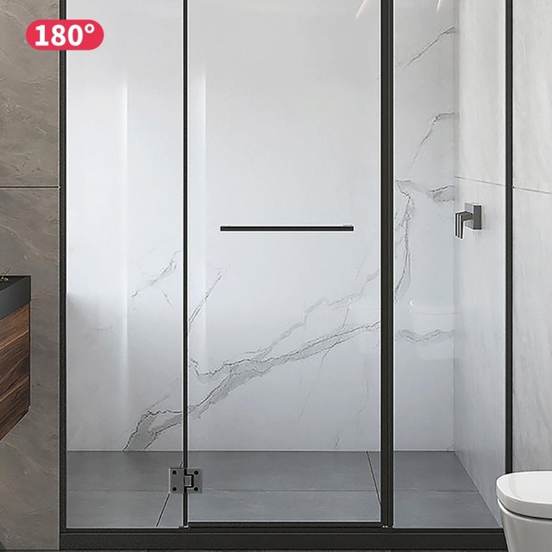 2Pcs Glass Shower Door Hinges Corrosion Resistant Glass Door Cabinet Clip Replacement Shower Door Hinge With Gaskets