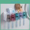 Toothpaste Holder Punchfree And Toothbrush Set With Mouthwash Cup