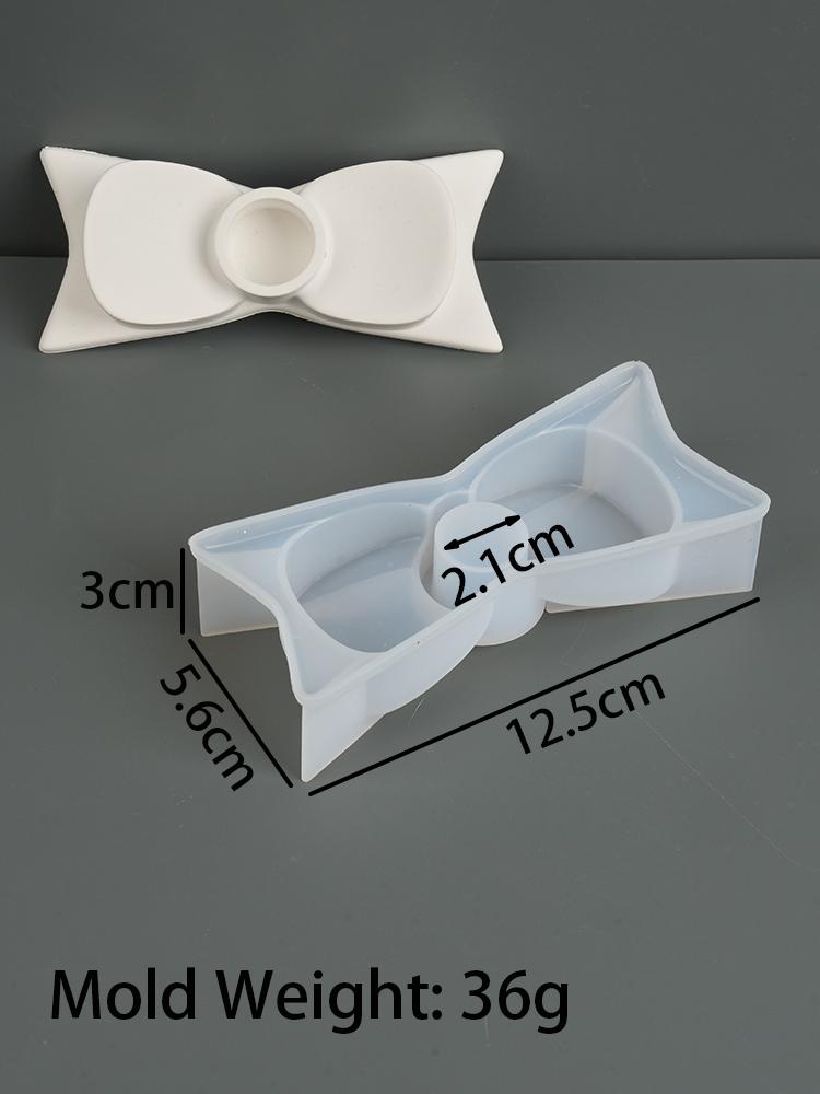 Mašle Svícen Silikonová Forma Beton 3D Mašle Svícník Sádrová Forma Výroba Forma DIY Svatba Řemeslo Svícník Domácí Dekorace