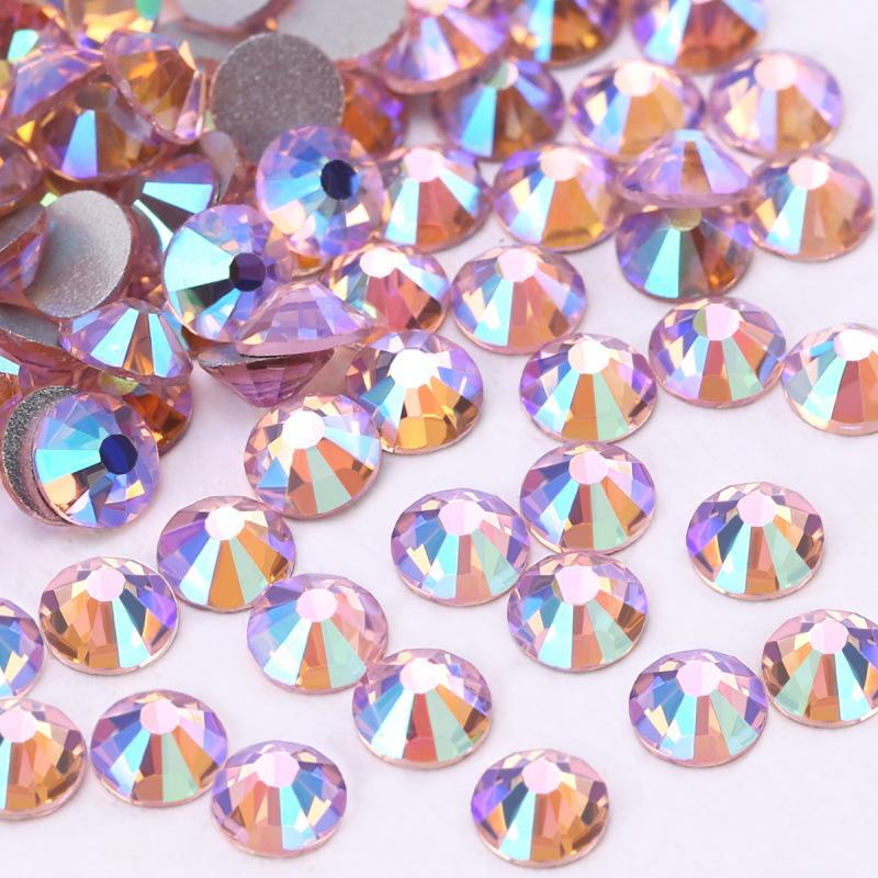 Pujiang Crystal Rhinestone Skleněné ploché dno Diamond Oblečení Doplňky Kulatý vrták na nehty DIY Náušnice Taška Samolepka Vrtačka