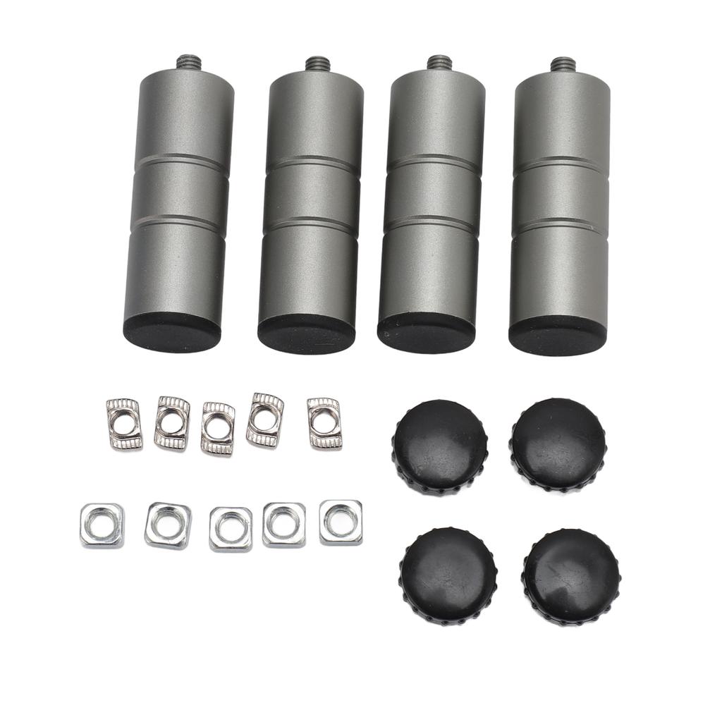 4 Stk. Graviermaschinen-Erhöhung 50mm Erhöhter Fußpad Rutschfeste Aluminiumlegierung Stützsäule für Gravur