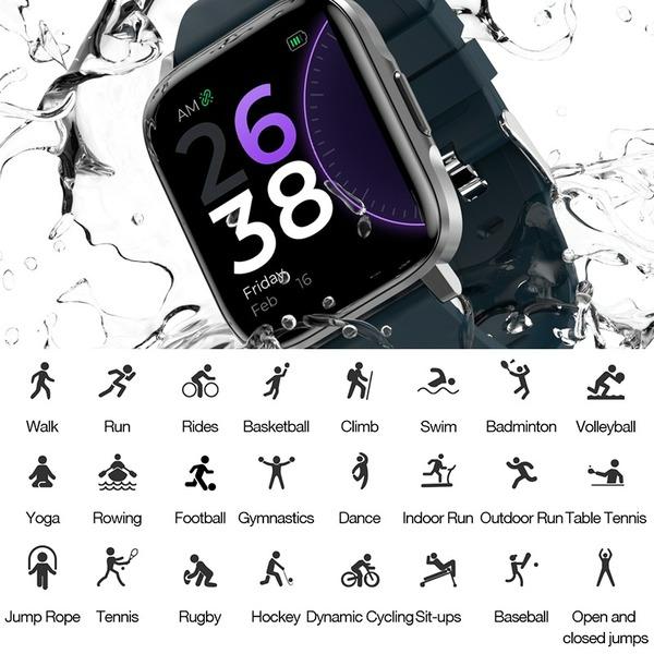 NORTH EDGE Sportovní fitness hodinky s plně dotykovým displejem IP67 Vodotěsné Bluetooth chytré hodinky pro Android iOS