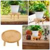 Flower Pot Tray Display Shelf Plant Stands for Indoor Plants Planter Mini Household Tall Pedestal Wood Holder