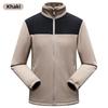Men's Brushed Heather Fleece Jacket  Midweight Zip Up Jacket with Fleece Exterior and Sherpa Bonded Interior