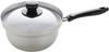 Ernest [Made In Japan] 18cm Stainless Steel Saucepan, IH Compatible, Yukihira Pot (Spill-Resistant), Brand Used by Major Restaurants, A-76501