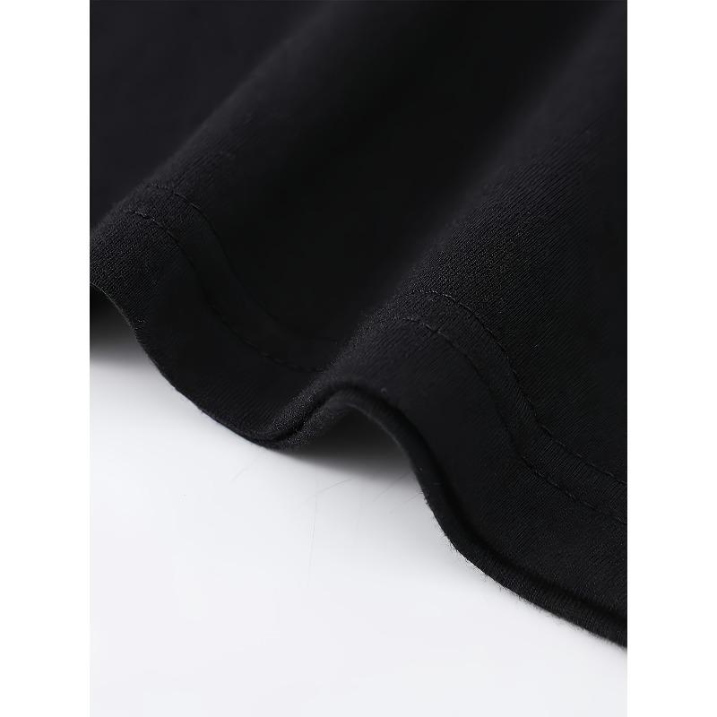 European sizes Creative Design Men's Casual T-shirts, Casual Trend, Fashionable and Versatile, Solid Color Round Neck Breathable and Comfortable