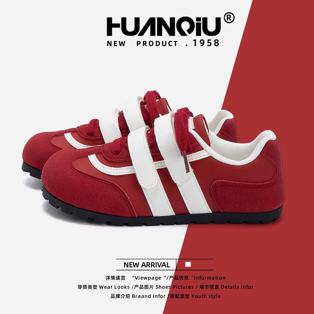 Global soft-soled Velcro Dexun shoes women's ZHQ-XA562 autumn new versatile niche design board shoes women