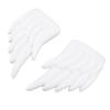 2 Pairs Shoe Wing White ABS Washable with Buckle Wing Shoe Attachment Accessory for Decoration