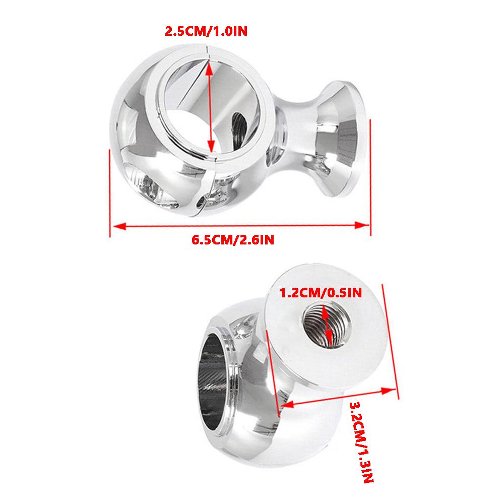 1 25mm 7/8 22mm Motorcycle Handlebar Bar Risers Mount Bracket Clamp Universal For Harley Honda Kawasaki Suzuki Chrome 25mm