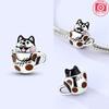 copper Charm Bead Charms Cute Cats Dogs Elephant Bear Bead Charms Compatible With Authentic Bracelets Do It Yourself Necklaces Making Accessories Wome