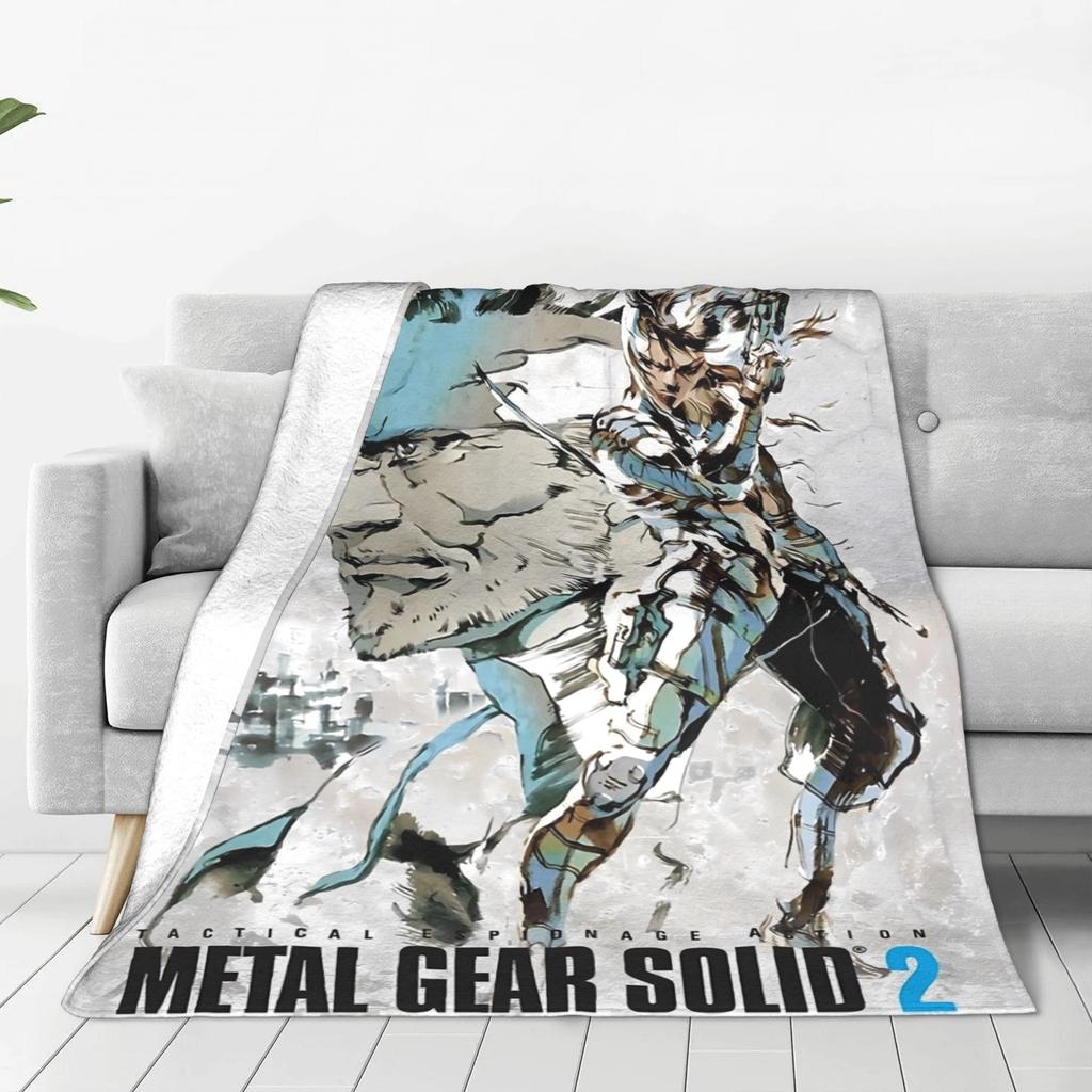 Metal Gear Solid Game Flannel Blanket Winter Soft Warm Throw Blanket for Kids Living Room Pattern Bedspread Sofa Bed Cover