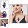Pendant Lapis Lazuli Silver Jewelry 2.5" Gemstone  Handmade Sterling Silver