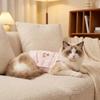 Autumn and winter velvet denim overalls two feet sleeveless medium and small dog dog clothes cat clothes go out traction anti-lost
