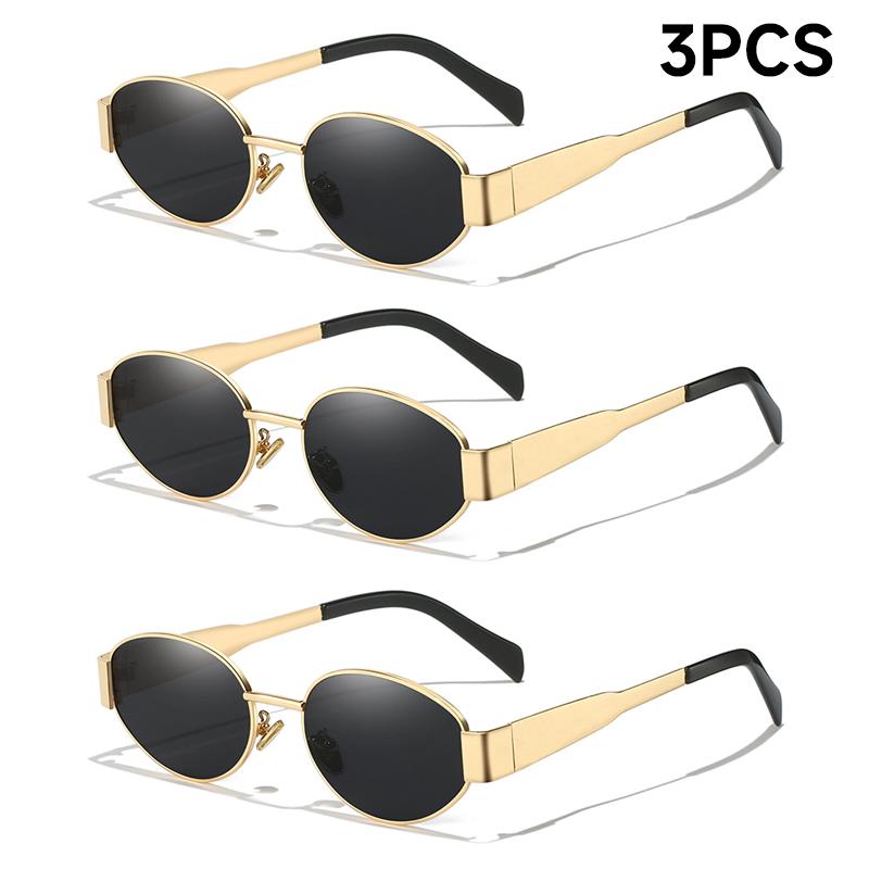 Latest Sunglasses for Daily Use For for Women And Men UV400 Sun Eyeglasses for Daily Wear Alloy Oval Glasses for Daily Use