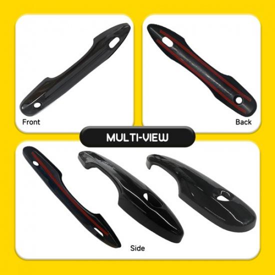 For 2025 Toyota Camry LE XLE SE XSE Gloss Black Door Handle Cover Trim Set 4pc