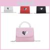 Stylish Heart Lock Childrens Bag With Elegant Pearl Detailing For Boys And Girls