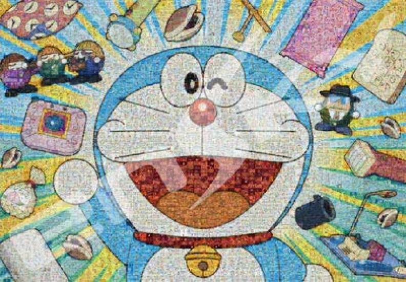 Ensky 1000T-Piece Jigsaw Puzzle Doraemon Mosaic Art (51x73.5cm) 1000T-87