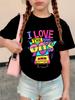 Vintage I Love The 90s Funny T Shirts Short Sleeve Y2k Kids Children's T-shirt Boys Girls Summer Spring Casual Top Tee Shirt