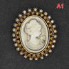  Cameo Vintage Brooches For Women Queen'S Cameo Beauty