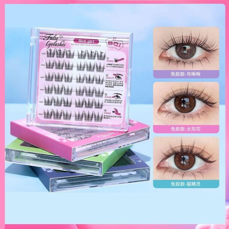 Stapi - Glue-free Multipack False Eyelashes Cluster (Various Designs) / Tweezers