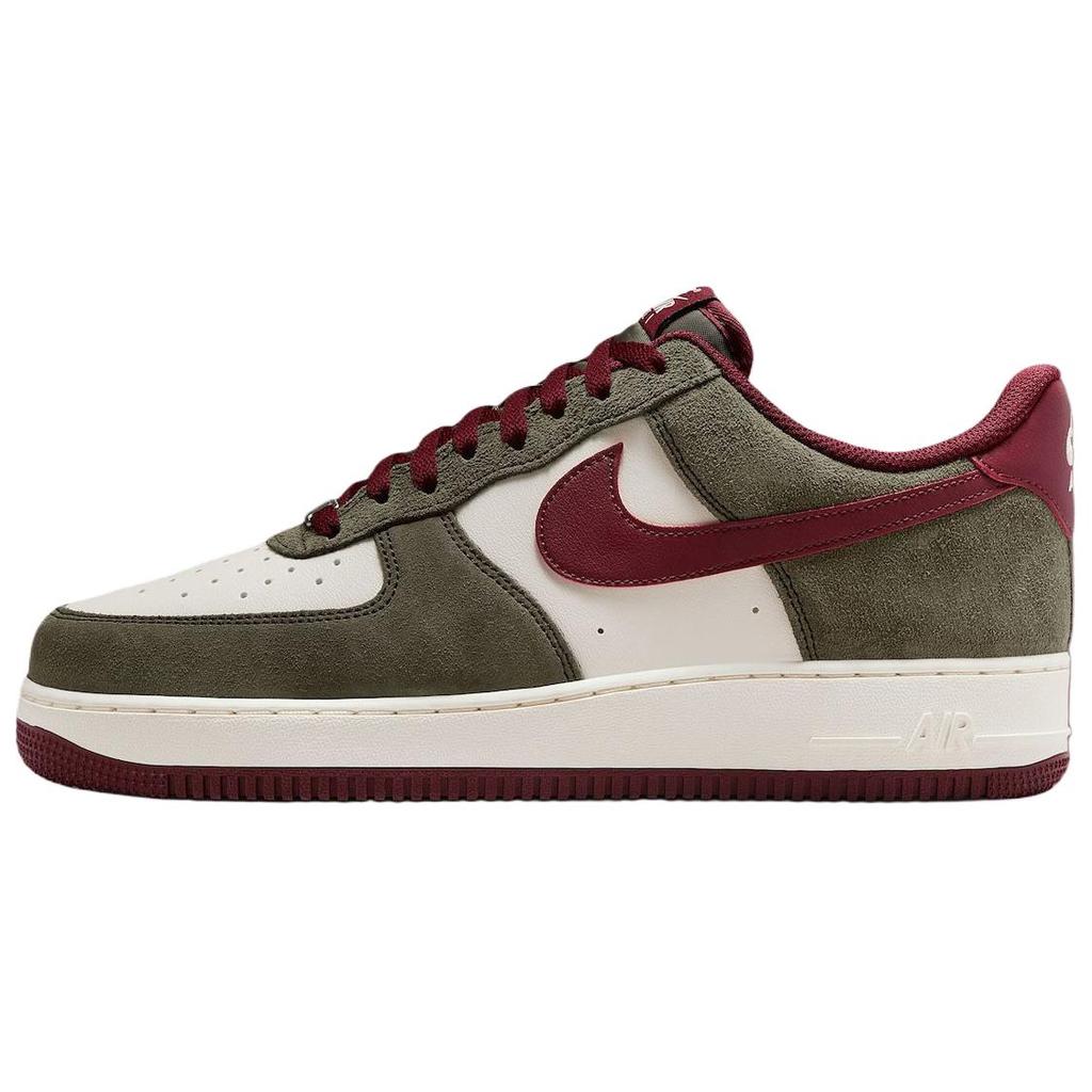 Nike Air Force 1 07 LV8 Cachi Cargo Rosso Scuro Team Sneakers Unisex Grigio Avorio Pallido FQ8714-302