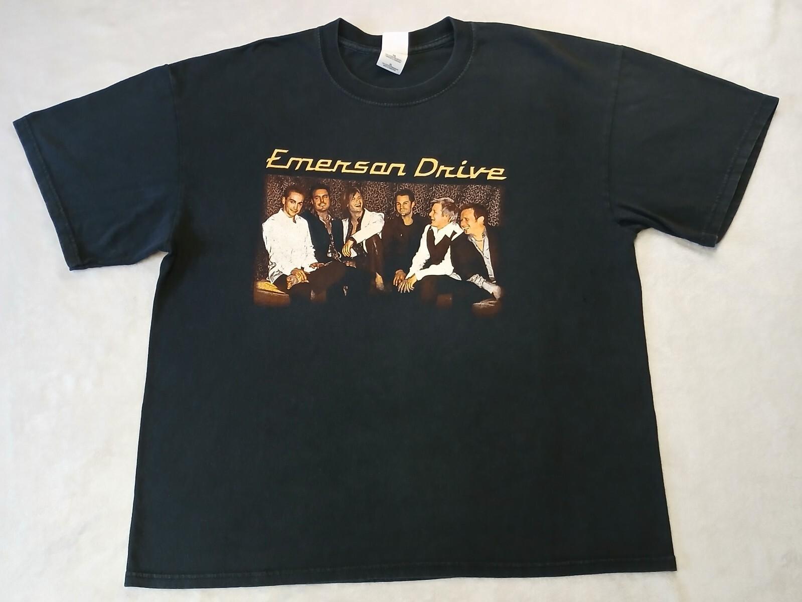 Vintage Emerson Drive T Shirt 2003 Licensed Double Sided Rare Music Band Black XXXXL