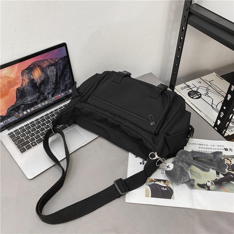 Minimalist Crossbody Bag Unisex Instagram Japanese Korean Large Capacity Utility Shoulder Messenger Bag Workwear Style College Student Backpack