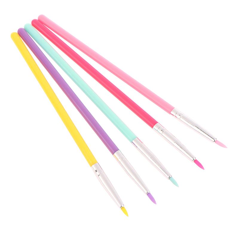 Silikon Concealer Pinsel Augen Make-up Hilfspinsel Eyeliner Pinsel Lidschatten Augenbrauen Details Nagellackierwerkzeuge Nail Art Pinsel