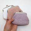 Embossed Lace Coin Purse, Kiss Lock Closure Coin Pouch, Women Small Change Purse for Cash Coins Cards